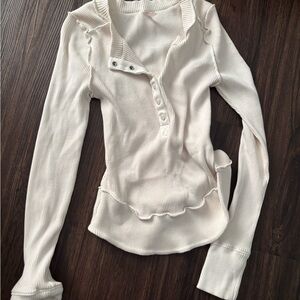 Free people cream long sleeve LIKE NEW